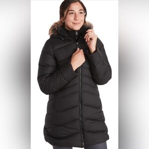 Women’s Marmot Montreal Knee-Length Puffer Coat, Jet Black, XL